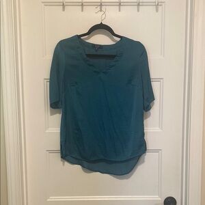 Kaari Blue Green Blouse with Long Sleeves